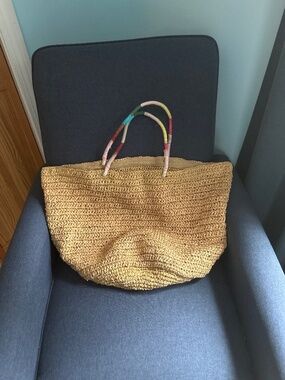 EXLARGE RATTAN TOTE BAG, BEACH, SHOPPING BAG